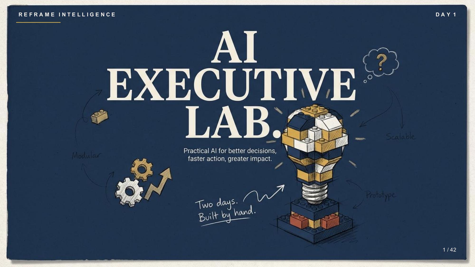 Beyond AI Hype, the AI Executive Immersion for business leaders